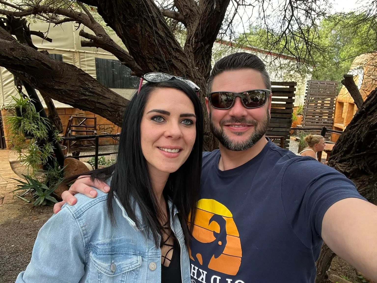 Jaco and Tess outdoors