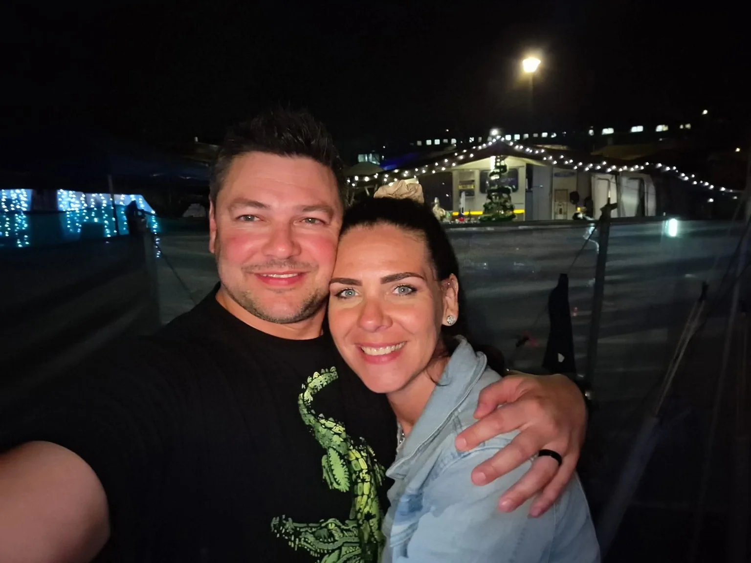 Jaco and Tess at night